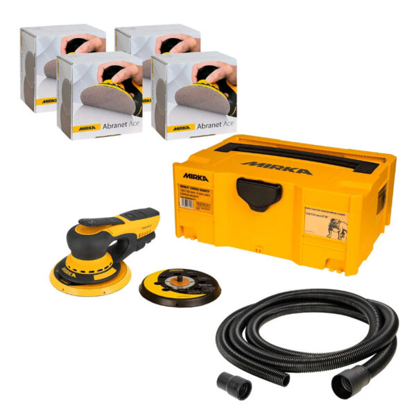 Mirka DEROS II 5650CV Electric Random Orbital Sander Abranet ACE Solution Kit